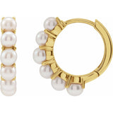 Luminous Pearl Hoop Earrings