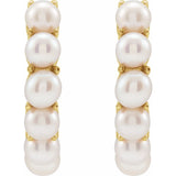 Luminous Pearl Hoop Earrings