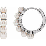 Luminous Pearl Hoop Earrings