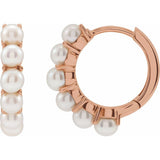 Luminous Pearl Hoop Earrings