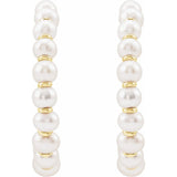 Pearl Majesty Hoop Earrings
