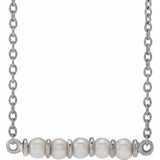 Pearl Radiance Bar Necklace
