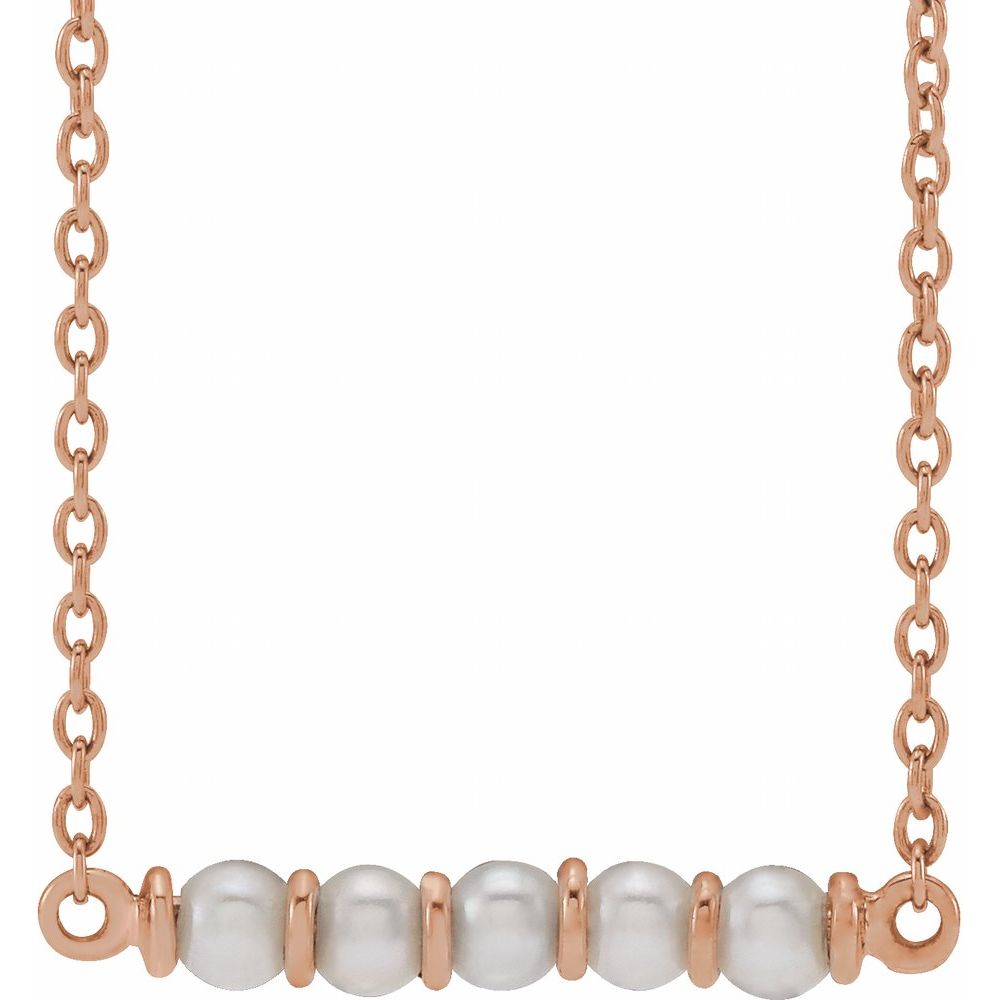 Pearl Radiance Bar Necklace