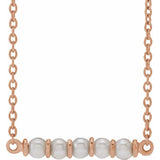 Pearl Radiance Bar Necklace