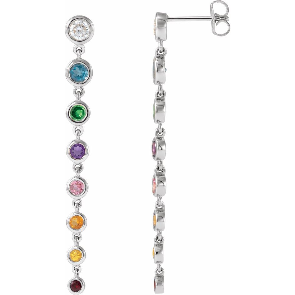 Dazzling Gemstone Brilliance Drop Earrings