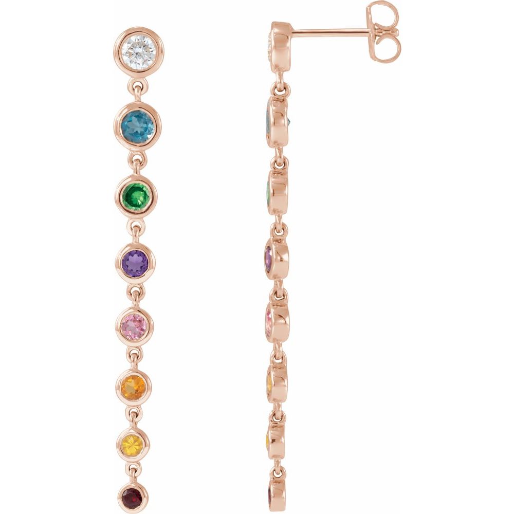 Dazzling Gemstone Brilliance Drop Earrings