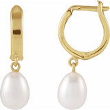 Pearl Glow Hoop Earrings