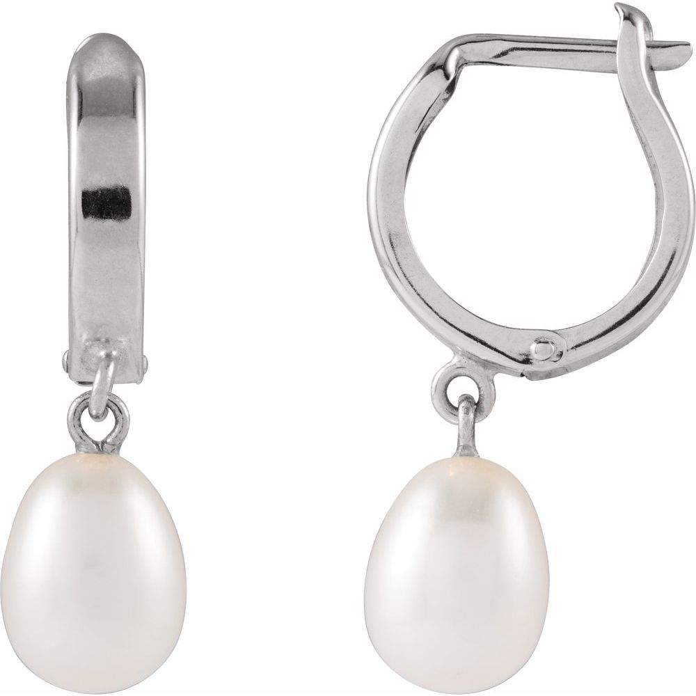 Pearl Glow Hoop Earrings