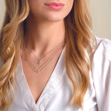 Graceful Sideways Cross Necklace