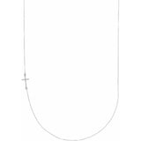 Diamond Sideways Cross Necklace