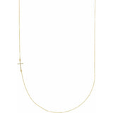 Diamond Sideways Cross Necklace