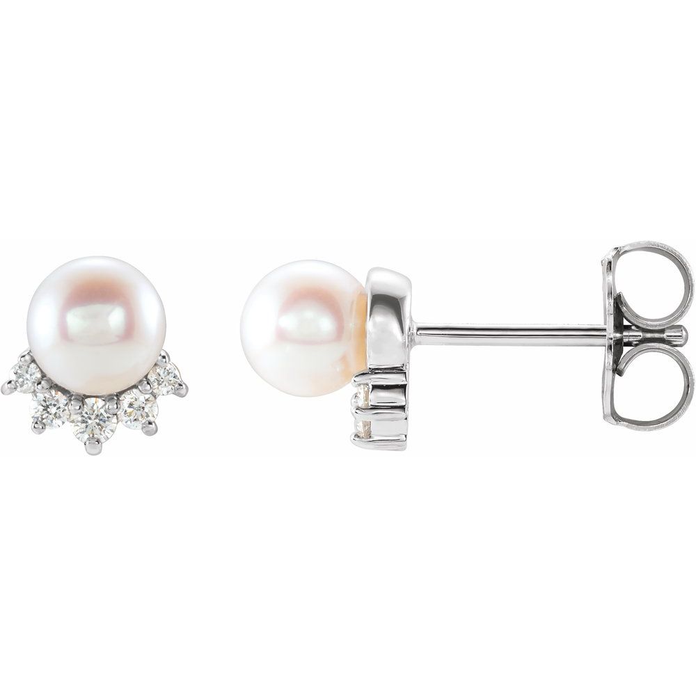 Diamond Pearl Radiance Earrings