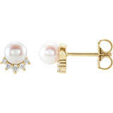 Diamond Pearl Radiance Earrings