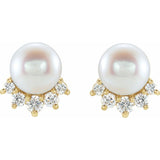 Diamond Pearl Radiance Earrings