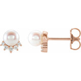 Diamond Pearl Radiance Earrings