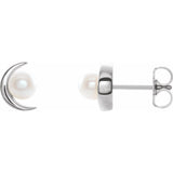 Crescent Pearl Earrings
