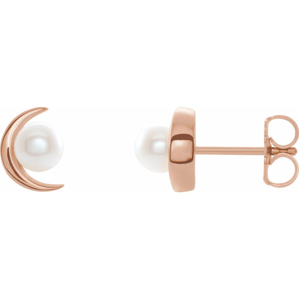 Crescent Pearl Earrings