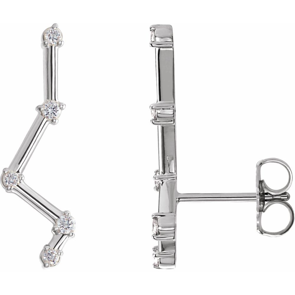 Starry Night Diamond Ear Climbers