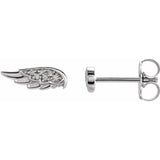Diamond Angel Wing Earrings