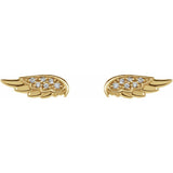 Diamond Angel Wing Earrings