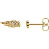 Diamond Angel Wing Earrings