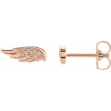 Diamond Angel Wing Earrings