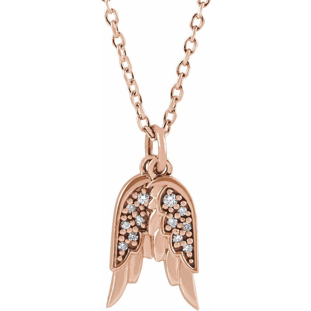 Diamond Angel Wings Necklace