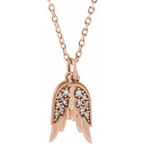 Diamond Angel Wings Necklace