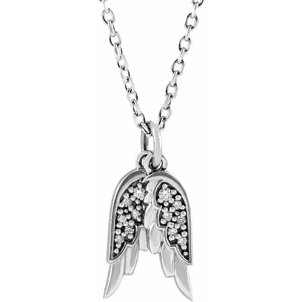 Diamond Angel Wings Necklace