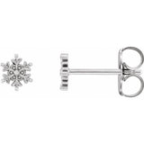 Petite Snowflake Stud Earrings