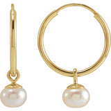 Pearl Radiance Endless Hoop Earrings