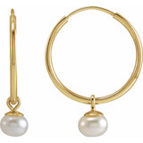Pearl Radiance Endless Hoop Earrings