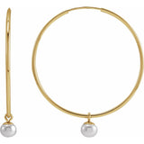 Pearl Radiance Endless Hoop Earrings