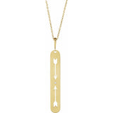 Diamond Arrow Bar Necklace