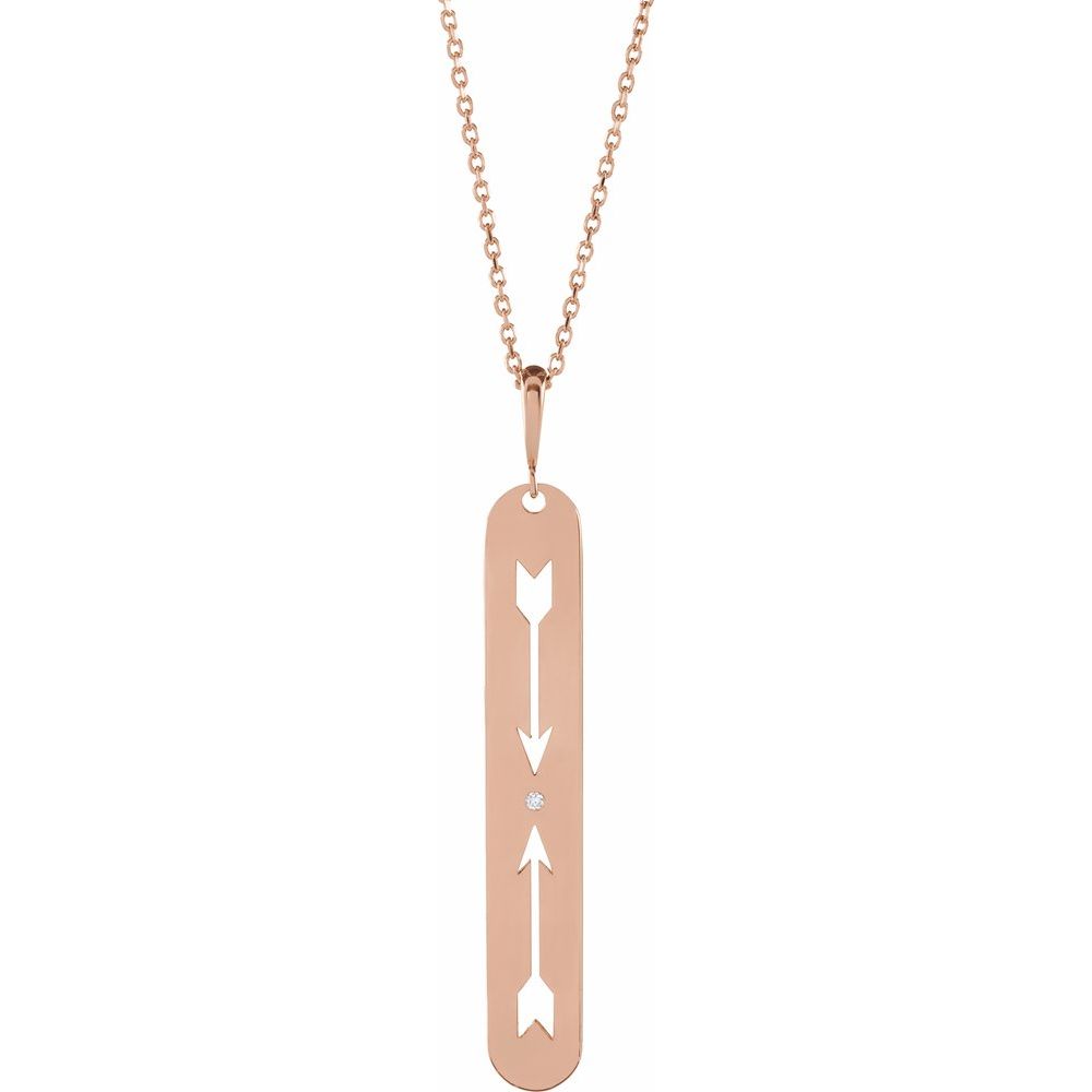 Diamond Arrow Bar Necklace