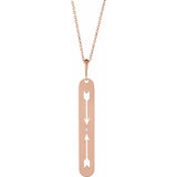 Diamond Arrow Bar Necklace