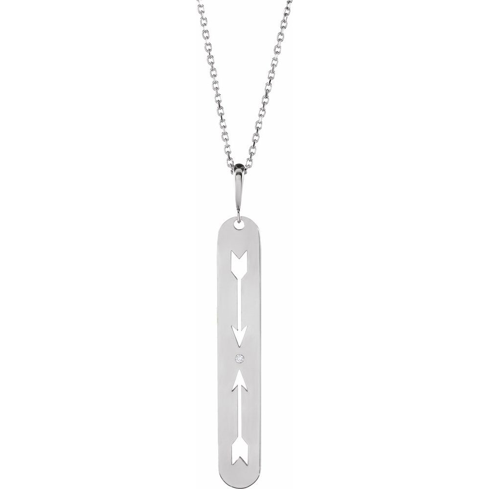 Diamond Arrow Bar Necklace