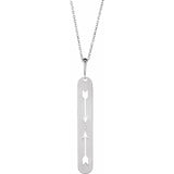 Diamond Arrow Bar Necklace