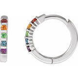 Gleaming Rainbow Huggie Earrings