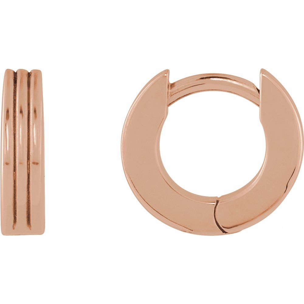 Ribbed Huggie Hoop Earrings