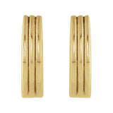 Ribbed Huggie Hoop Earrings