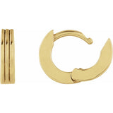 Ribbed Huggie Hoop Earrings