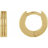 Ribbed Huggie Hoop Earrings