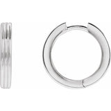 Ribbed Huggie Hoop Earrings