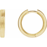 Ribbed Huggie Hoop Earrings