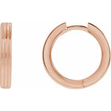 Ribbed Huggie Hoop Earrings