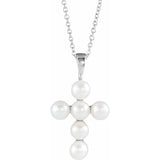 Pearl Cross Grace Necklace