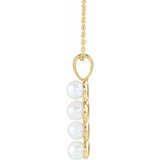 Pearl Cross Grace Necklace