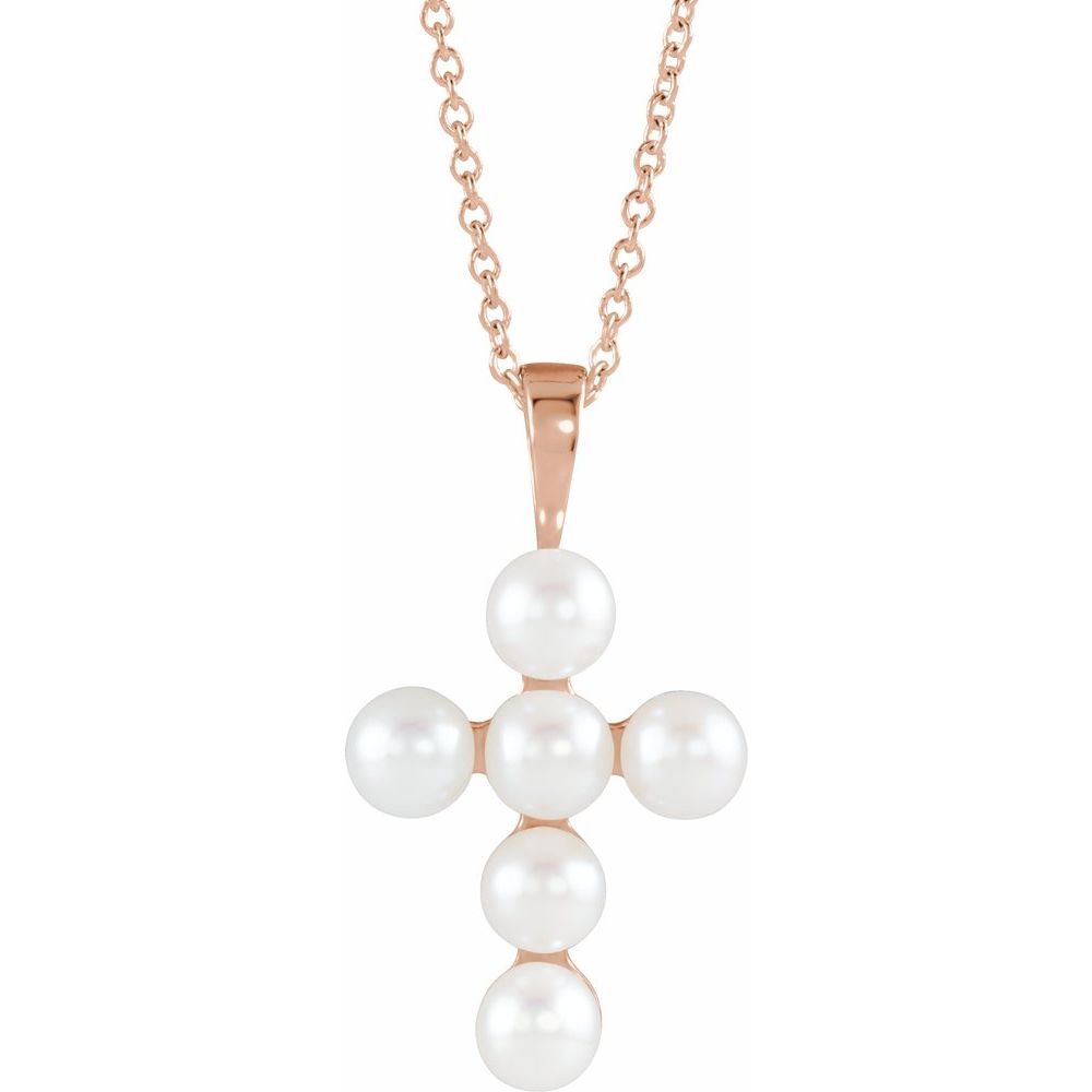 Pearl Cross Grace Necklace