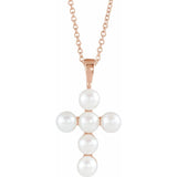 Pearl Cross Grace Necklace